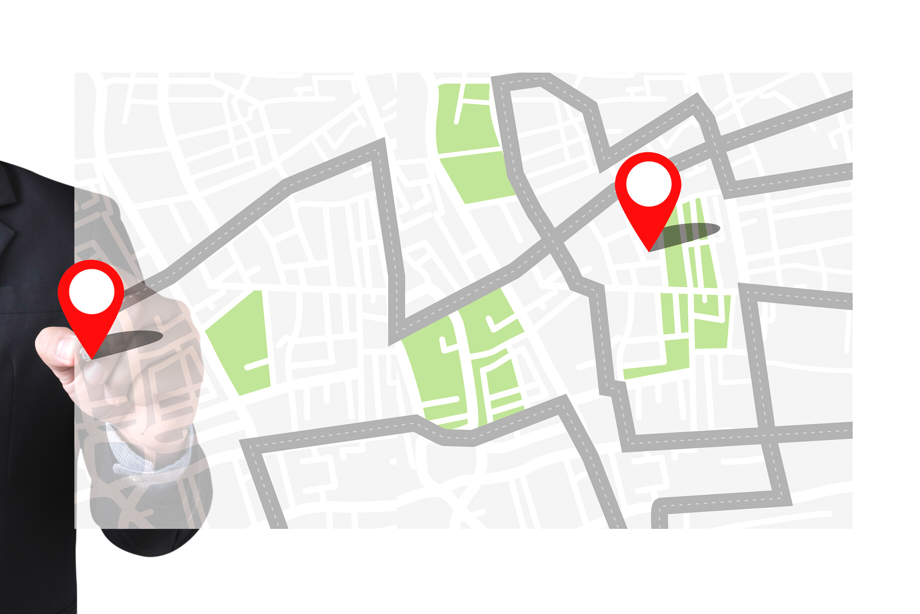 GPS Map to Route Destination Location,Street Map